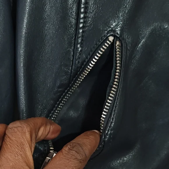 Lucky Brand Black Lamb Leather motor Jacket Size XS